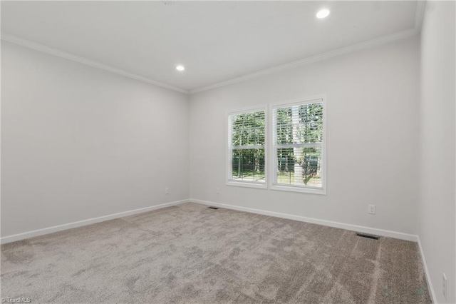 2875 Motsinger Rd, Winston-Salem, NC 27107 - carpeted spare room featuring ornamental molding and recessed lighting