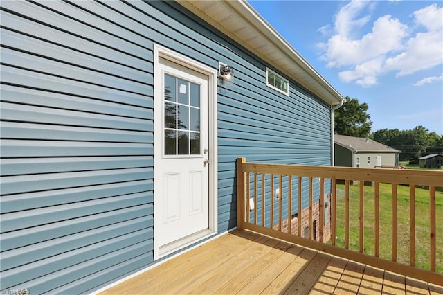 2875 Motsinger Rd, Winston-Salem, NC 27107 - deck featuring a lawn
