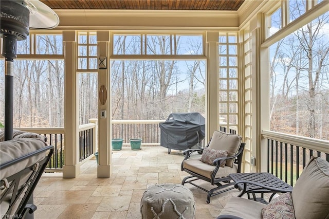 view of sunroom / solarium