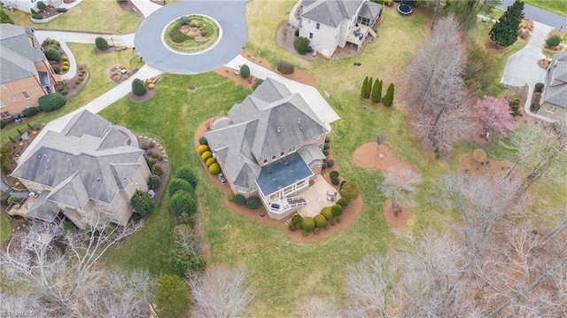 bird's eye view with a residential view