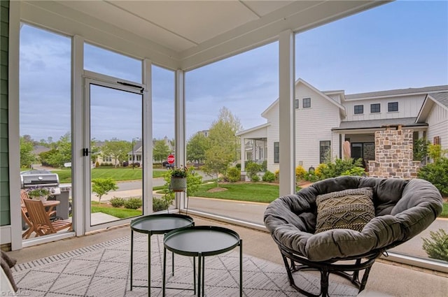 sunroom / solarium featuring a wealth of natural light
