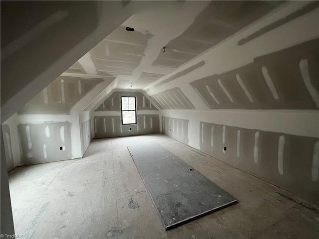 bonus room with lofted ceiling