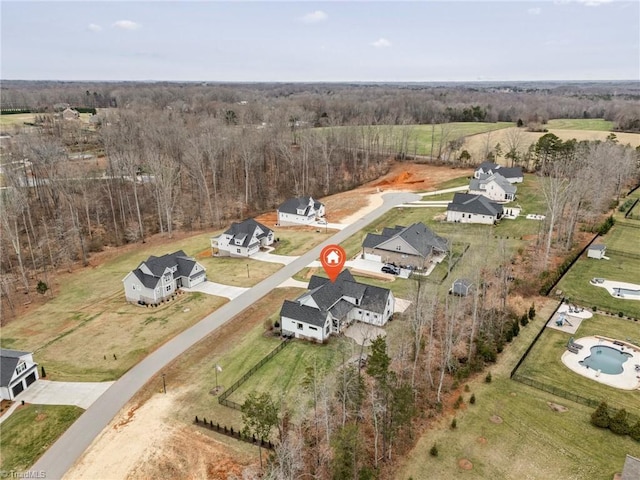 drone / aerial view featuring a rural view