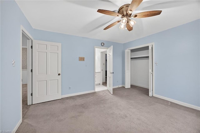 1409 Coventry Rd, High Point, NC 27262 - unfurnished bedroom featuring carpet, a closet, and a ceiling fan
