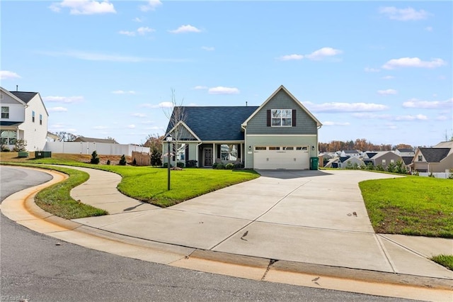 view of front of home featuring a front yard