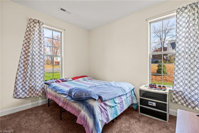 bedroom featuring carpet