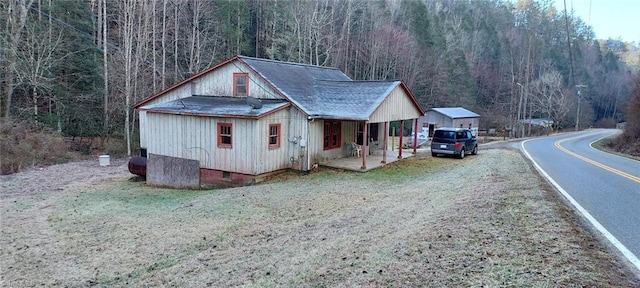 exterior space with a front lawn