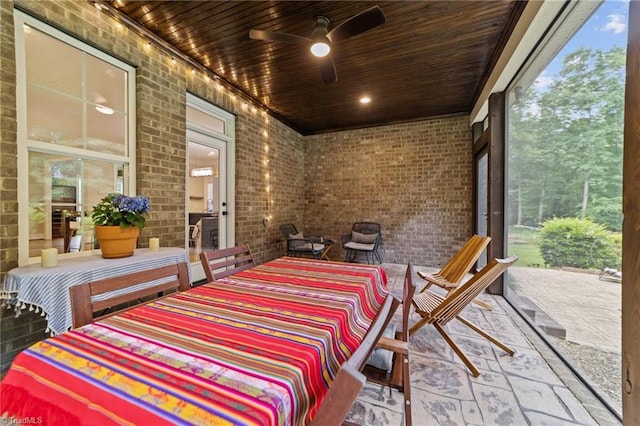 8441 Alice Player Dr, Oak Ridge, NC 27310 - view of patio featuring a ceiling fan and outdoor dining space