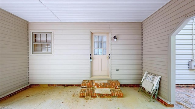 view of exterior entry