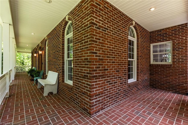 view of patio featuring covered porch