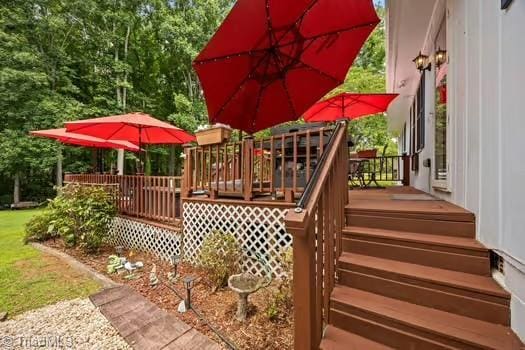 1630 Ploughboy Ln, Winston-Salem, NC 27103 - view of wooden terrace