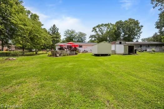1630 Ploughboy Ln, Winston-Salem, NC 27103 - view of yard featuring a shed