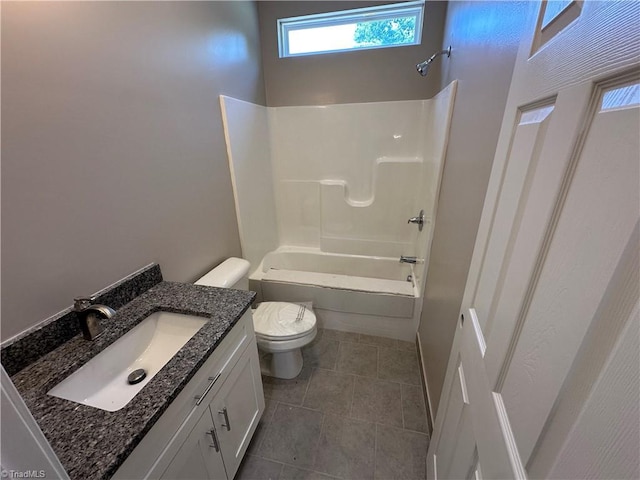 311 W Market St, Graham, NC 27253 - bathroom with toilet, shower / bath combination, vanity, and healthy amount of natural light