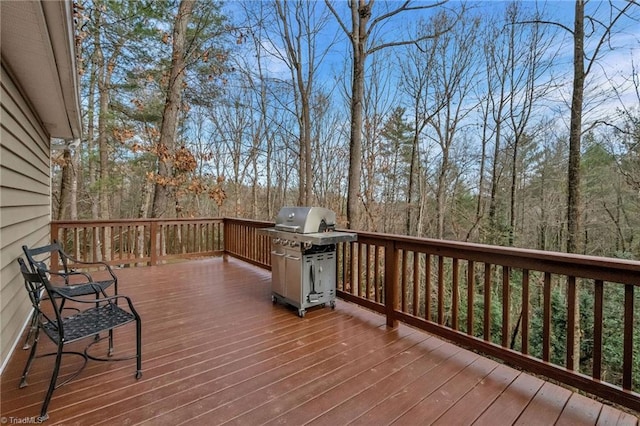 deck with grilling area