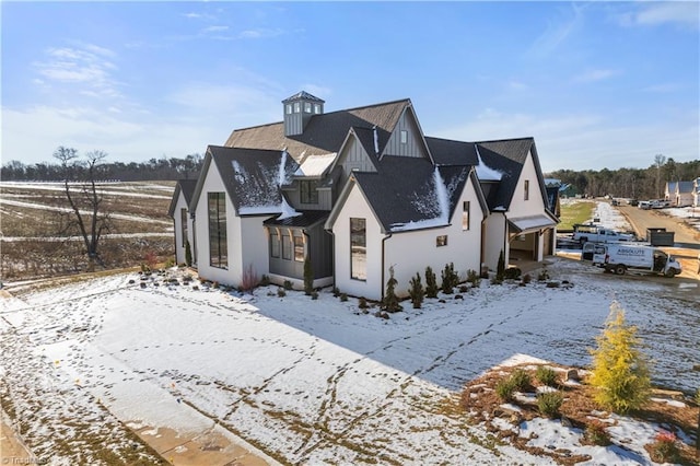 view of snowy exterior