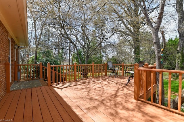 view of wooden terrace