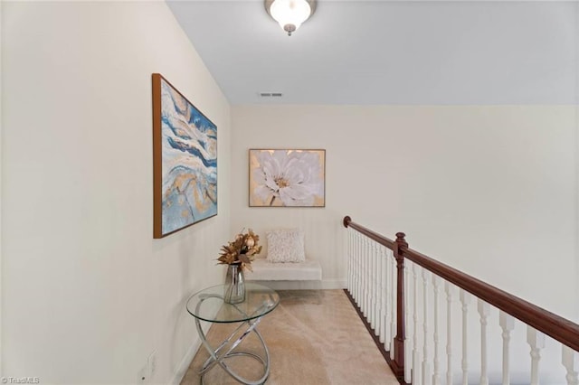 6065 Providence Church Rd, Winston-Salem, NC 27105 - corridor featuring carpet flooring, visible vents, and baseboards