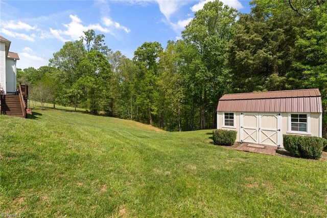 6065 Providence Church Rd, Winston-Salem, NC 27105 - view of yard with an outdoor structure and a shed