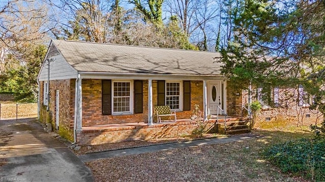 view of front of house with a porch