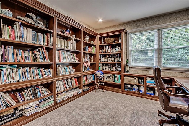 office area with carpet floors