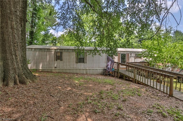 1105 Cabana Ln, East Bend, NC 27018 - view of yard featuring a wooden deck