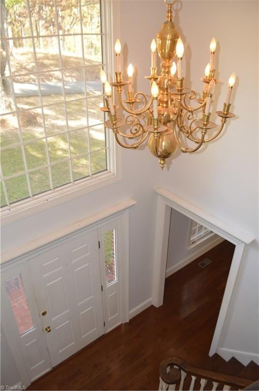 entryway featuring dark hardwood / wood-style floors