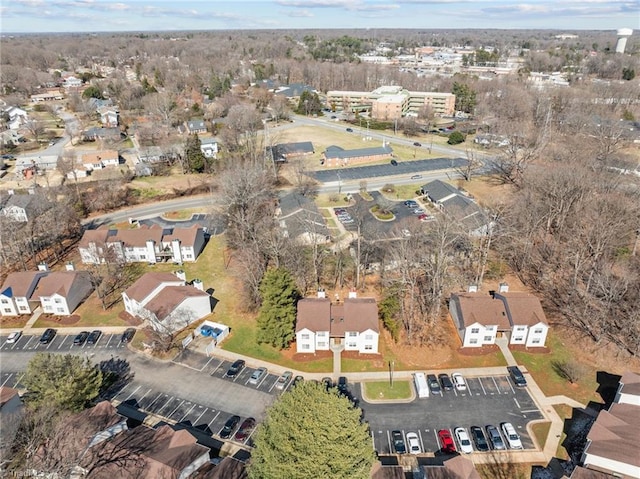 drone / aerial view with a residential view