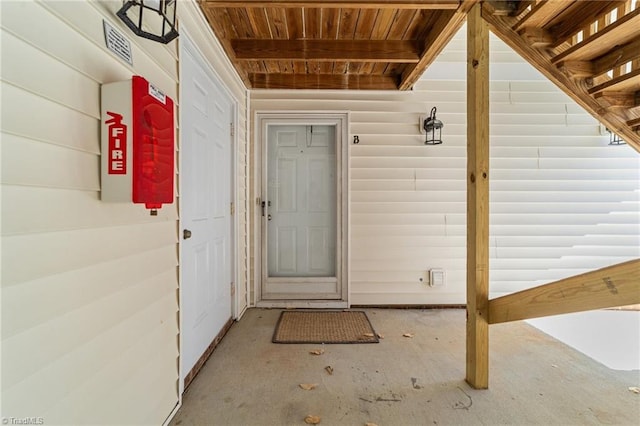 entrance to property with visible vents