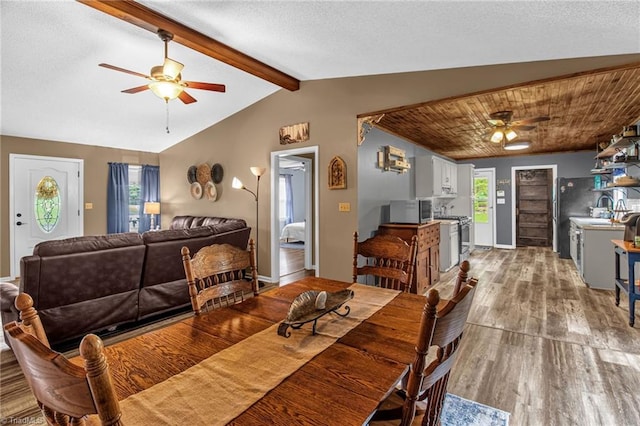 3809 Evergreen Dr, Trinity, NC 27370 - dining area featuring ceiling fan and light wood-style floors