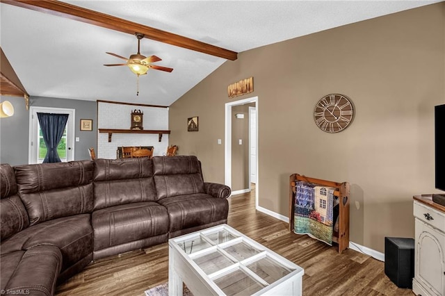 3809 Evergreen Dr, Trinity, NC 27370 - living room featuring ceiling fan and wood finished floors