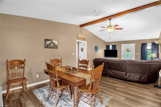 3809 Evergreen Dr, Trinity, NC 27370 - dining space featuring wood finished floors and ceiling fan