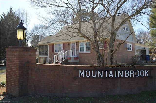 view of community sign