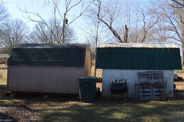 view of shed