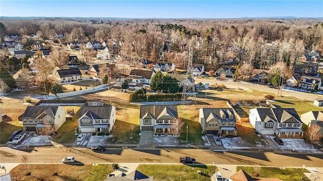 aerial view with a residential view