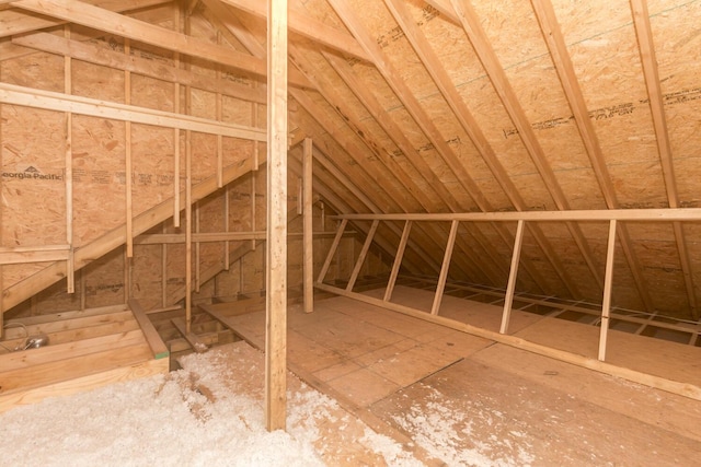 view of attic