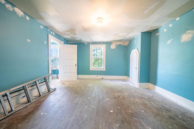 empty room featuring light hardwood / wood-style floors