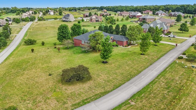 bird's eye view with a rural view and a water view