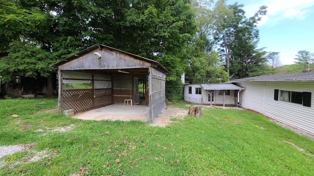 exterior space featuring an outdoor structure