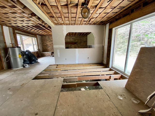 miscellaneous room featuring electric water heater