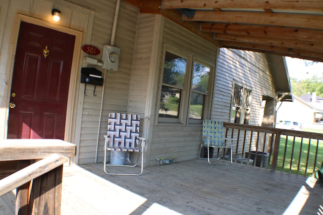 view of wooden deck