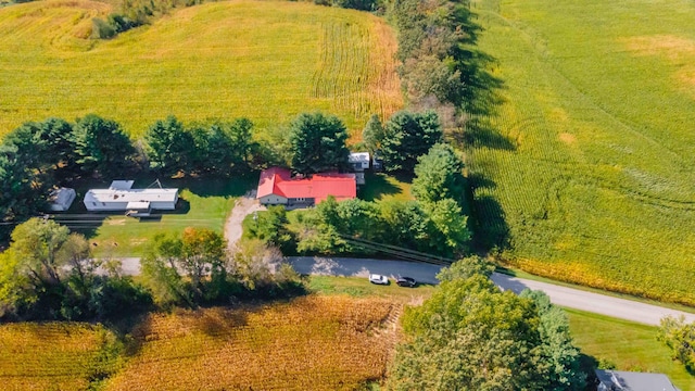 bird's eye view featuring a rural view