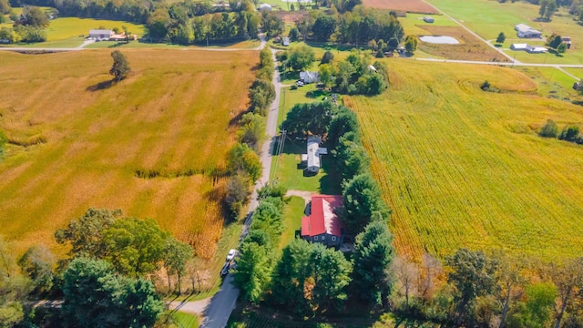 bird's eye view with a rural view