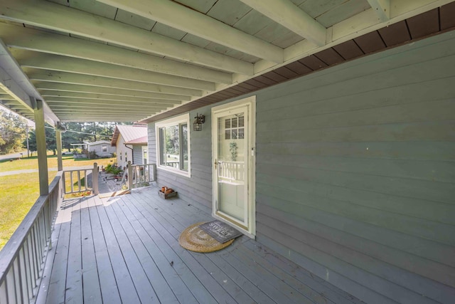 view of wooden deck