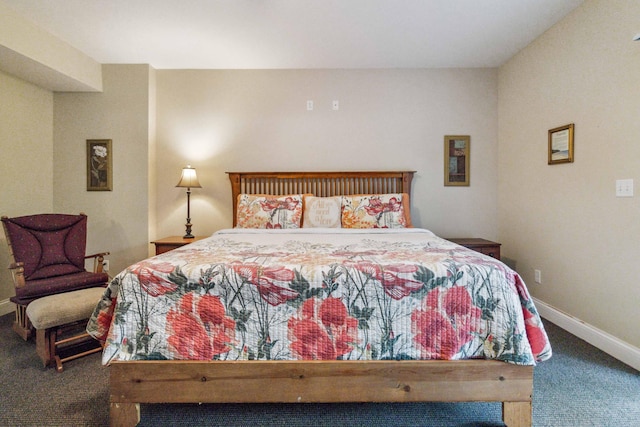 bedroom featuring carpet