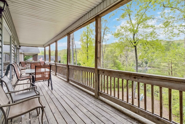 view of wooden terrace