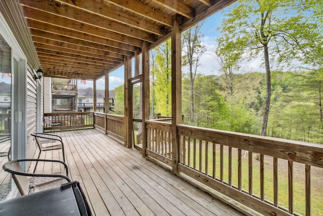 view of wooden deck