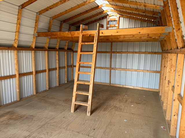 view of storage area