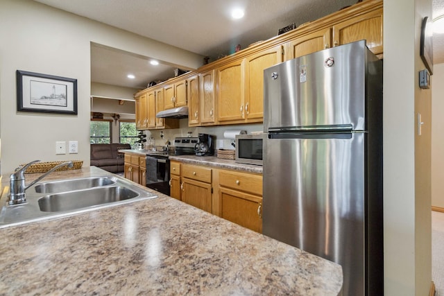 kitchen featuring stainless steel appliances and sink