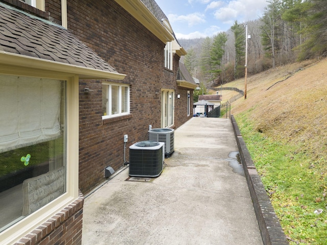 view of patio / terrace featuring central air condition unit