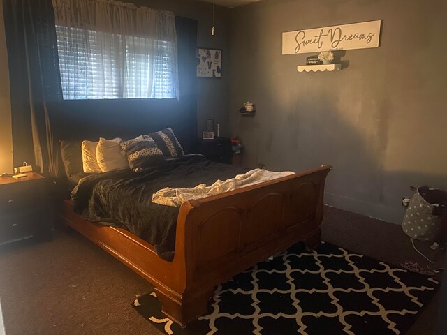 view of carpeted bedroom